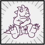 #42 Paigidrem - a sort of cross between a dragon, plushie and a pangolin